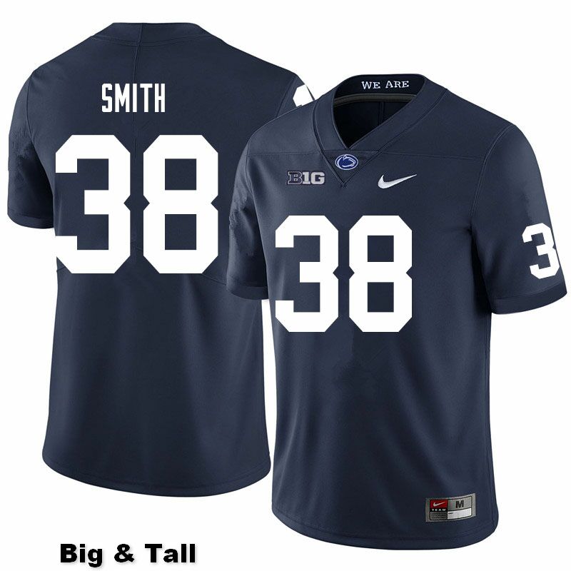 NCAA Nike Men's Penn State Nittany Lions Tank Smith #38 College Football Authentic Big & Tall Navy Stitched Jersey IVM2098DV